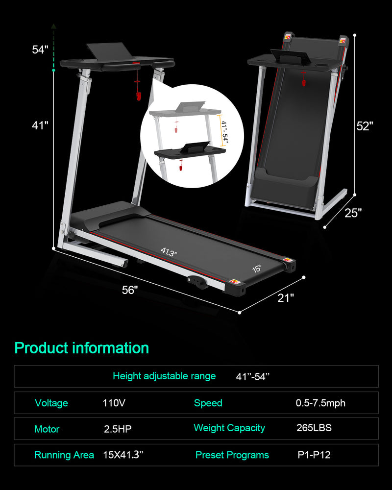 Foldable Adjustable Treadmill